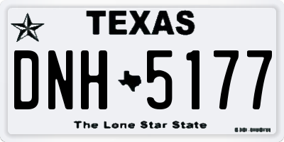 TX license plate DNH5177