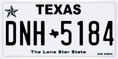 TX license plate DNH5184