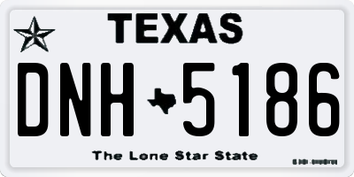 TX license plate DNH5186