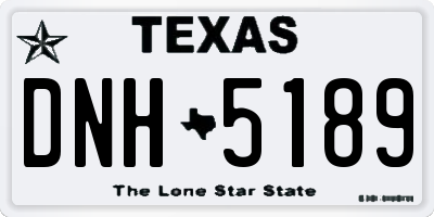 TX license plate DNH5189