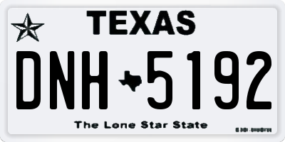 TX license plate DNH5192