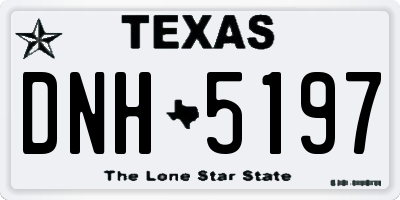 TX license plate DNH5197