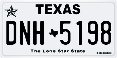 TX license plate DNH5198