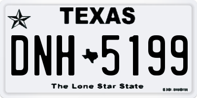 TX license plate DNH5199