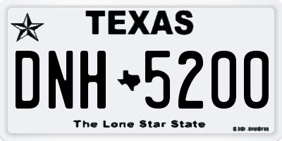 TX license plate DNH5200