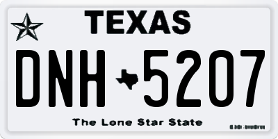 TX license plate DNH5207