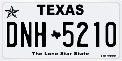 TX license plate DNH5210