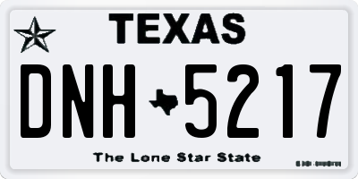 TX license plate DNH5217