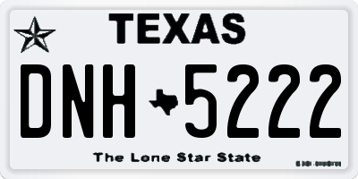 TX license plate DNH5222