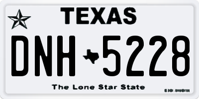 TX license plate DNH5228
