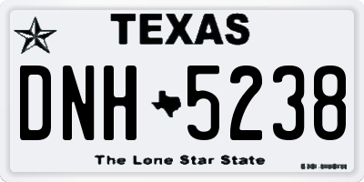 TX license plate DNH5238
