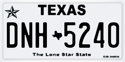 TX license plate DNH5240