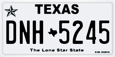 TX license plate DNH5245