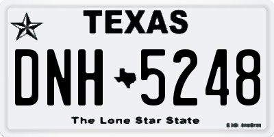 TX license plate DNH5248