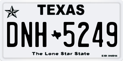 TX license plate DNH5249