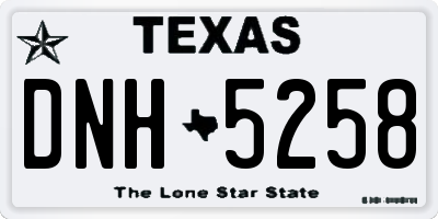 TX license plate DNH5258
