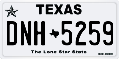 TX license plate DNH5259
