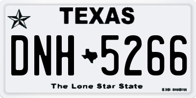 TX license plate DNH5266