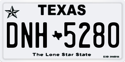 TX license plate DNH5280