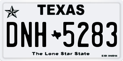 TX license plate DNH5283