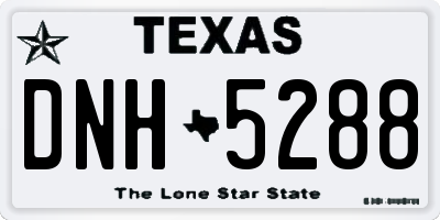 TX license plate DNH5288