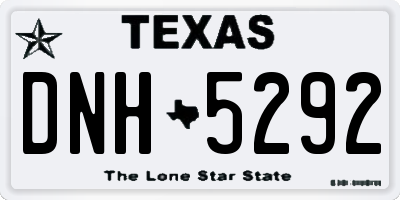 TX license plate DNH5292