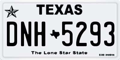 TX license plate DNH5293