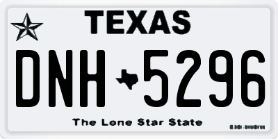 TX license plate DNH5296