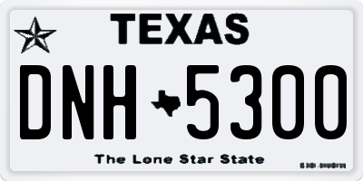 TX license plate DNH5300