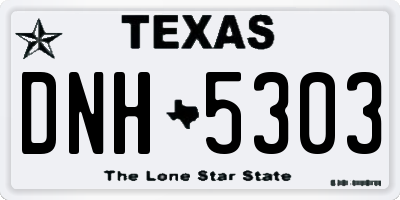 TX license plate DNH5303