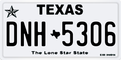 TX license plate DNH5306