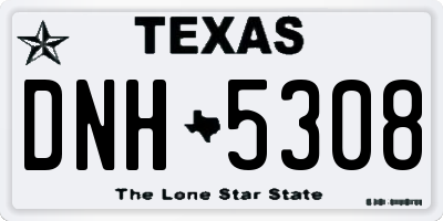 TX license plate DNH5308