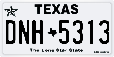 TX license plate DNH5313