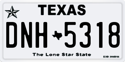 TX license plate DNH5318