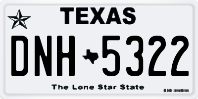 TX license plate DNH5322