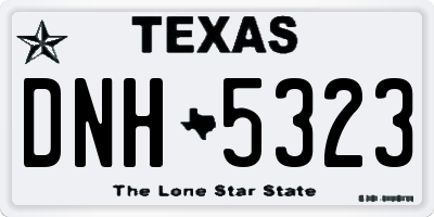 TX license plate DNH5323