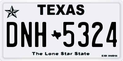 TX license plate DNH5324