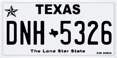 TX license plate DNH5326