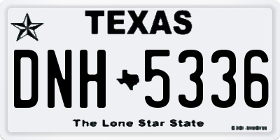 TX license plate DNH5336