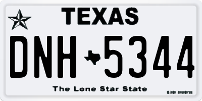 TX license plate DNH5344