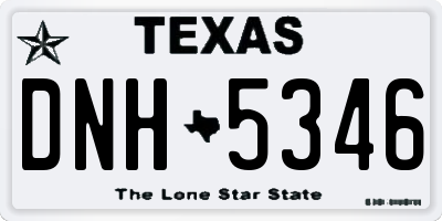 TX license plate DNH5346