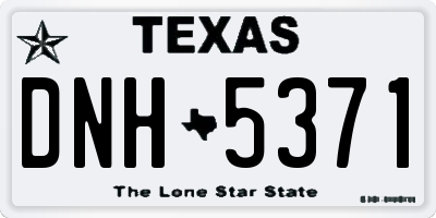 TX license plate DNH5371
