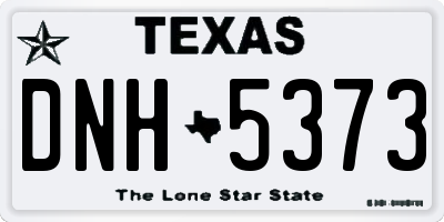 TX license plate DNH5373
