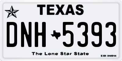 TX license plate DNH5393