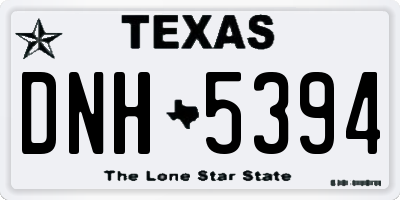 TX license plate DNH5394