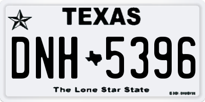TX license plate DNH5396