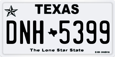 TX license plate DNH5399