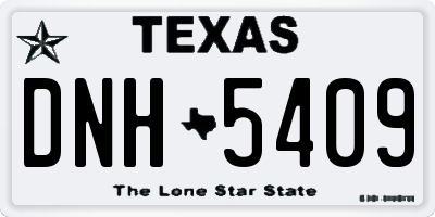 TX license plate DNH5409
