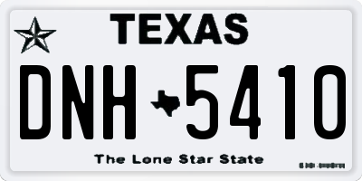 TX license plate DNH5410