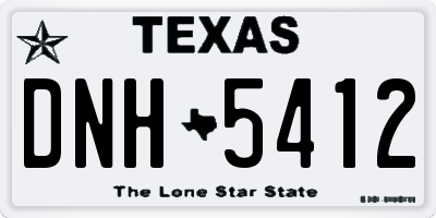 TX license plate DNH5412